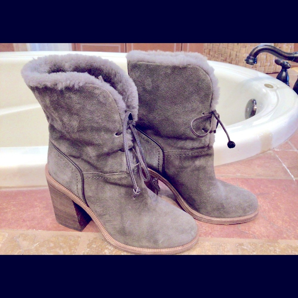 Gray heel Ugg boots